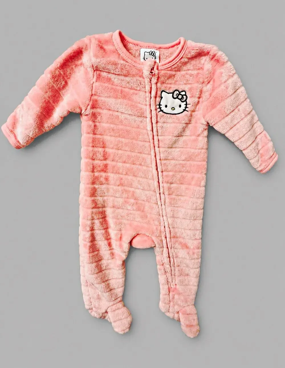 Hello Kitty Pink Fleece Footed Zip Sleeper One Piece Pajamas Girls 9M